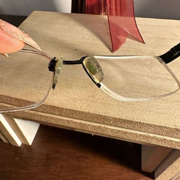 VINTAGE Burberry B 1170 1001 Black Metal Half Rim Eyeglasses Frames with case - Picture 7 of 14